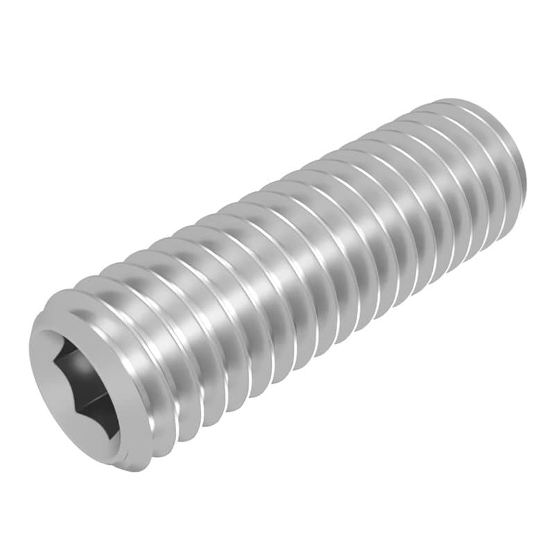 Vis sans tête SECCARO à pointe conique M5 x 16 mm, acier inoxydable V2A VA A2, DIN 913 / ISO 4026, six pans creux, 20 pièces