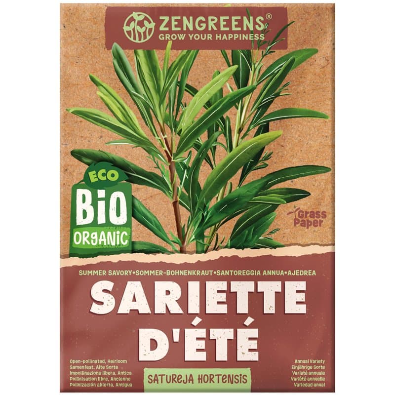 ZenGreens® – Graines de sariette d'été bio - Graines d'herbes aromatiques à cultiver facilement au jardin, sur le balcon ou en c