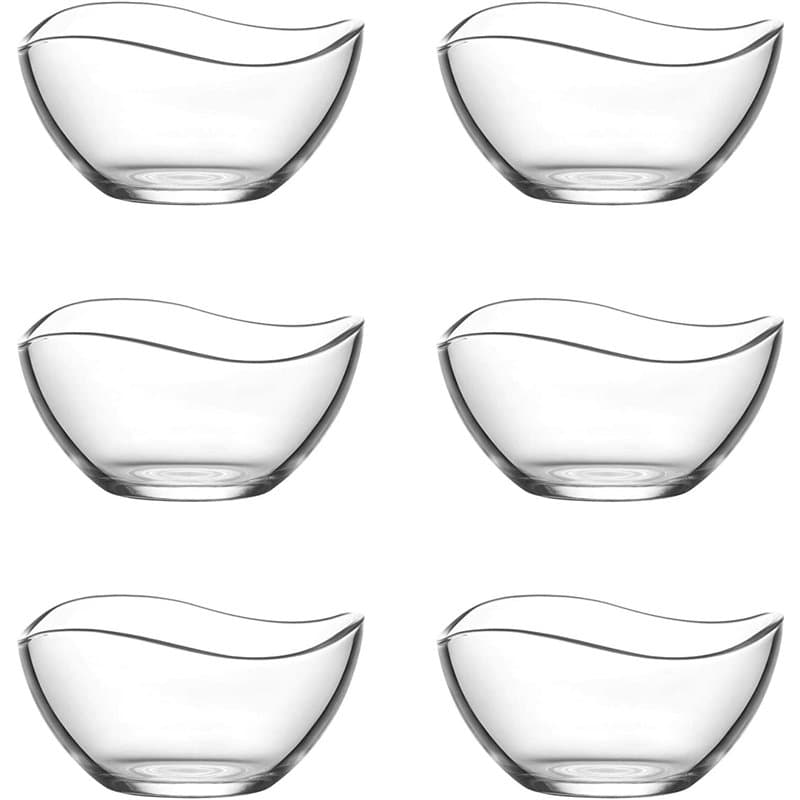 JANTI Set De Bol en Verre De 310 ml - Parfait Comme Bol petit Dejeuner, Saladier en Verre et Bol À Dessert - Résistant Aux Ray
