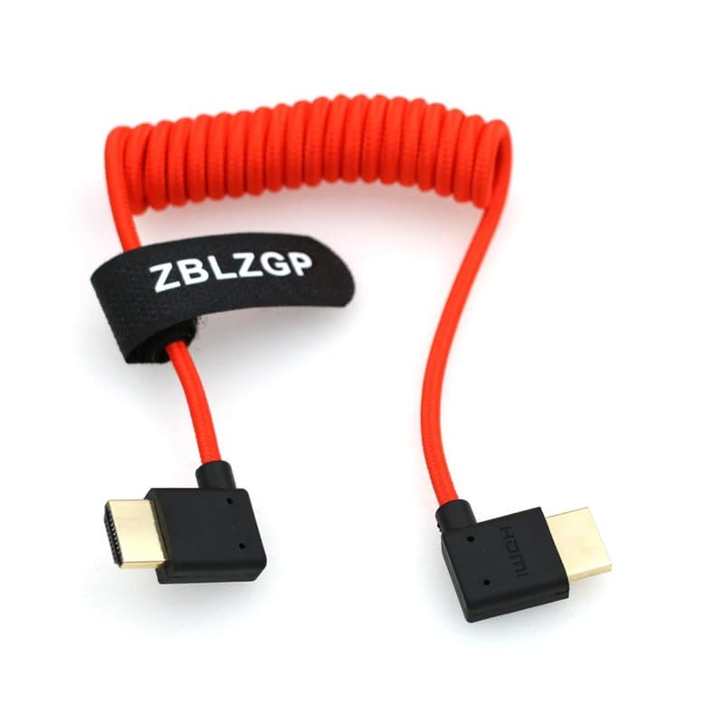 ZBLZGP Câble HDMI 2.1 tressé haut débit 8 K à angle droit gauche pour PS4 PS5 RTX 3080 eARC HDR câble vidéo PC ordinateur portab