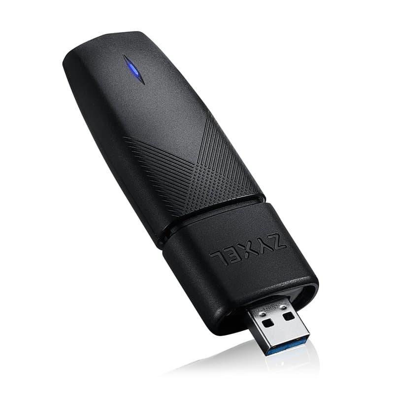 Zyxel Adaptateur USB WiFi 6 AX1800 – Support MU-MIMO, OFDMA pour Une expérience réseau sans décalage. Sécurité avancée du crypta