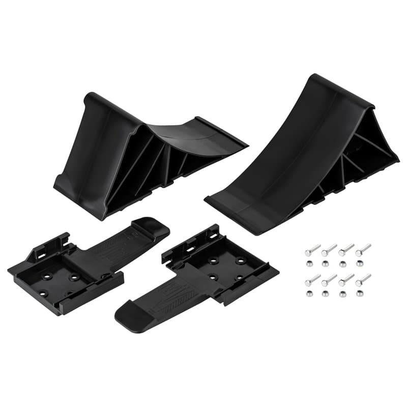 AUTOLIGHT 24 Lot de 2 cales de roue avec support et fixation - Cales de frein - Pour remorques et caravanes - Charge d'essieu ju