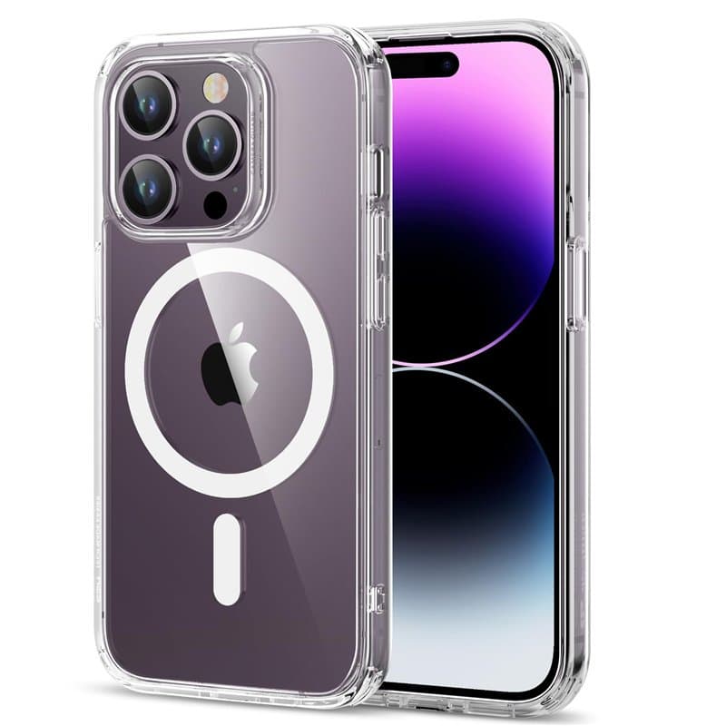 ESR Coque pour iPhone 14 Pro, Compatible avec MagSafe, Hybrid Magnétique Case pour iPhone 14 Pro avec HaloLock, Protection Antic
