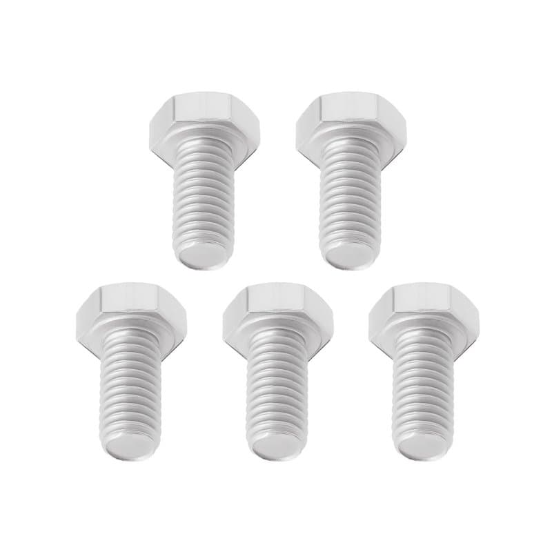 YINETTECH Lot de 5 boulons hexagonaux pour débroussailleuse M8 x 1,25 - Filetage gauche - Longueur : 16 mm - Filetage inversé he