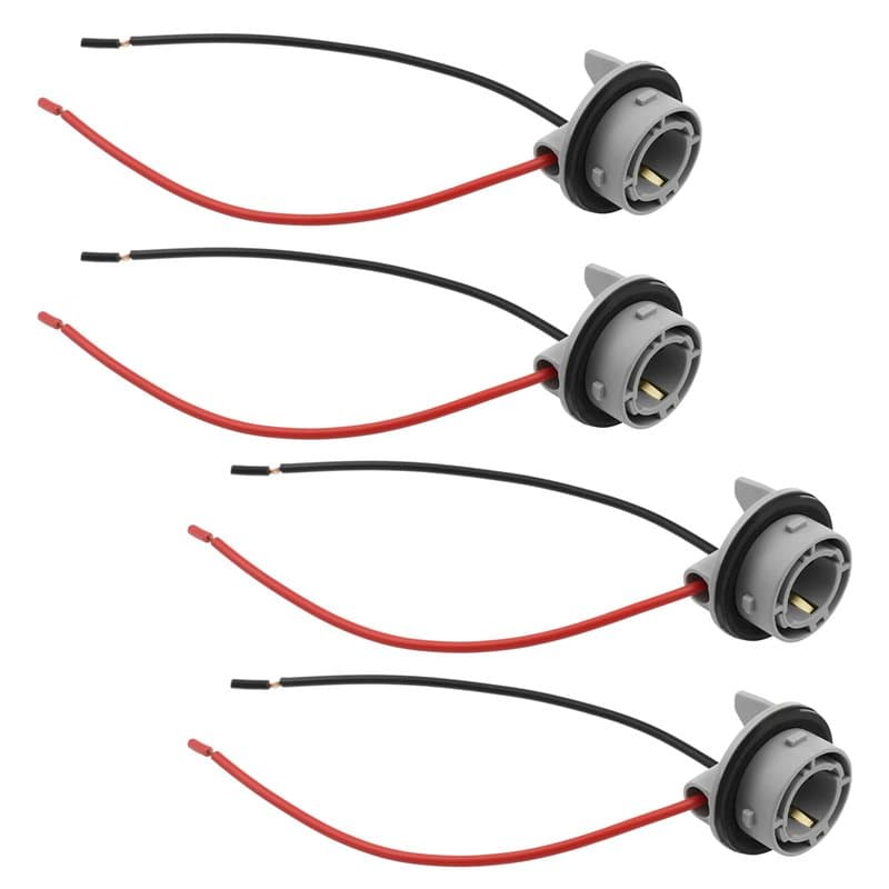 VGOL Lot de 4 Douilles d'ampoule LED 1156 BA15S - Adaptateur de Support de Lampe - Connecteur de câblage pré-câblé pour Voiture,