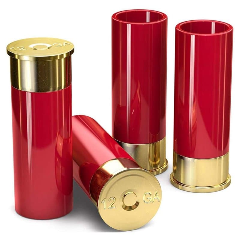 Tagtight 4Pcs Verres à Shot en Rouge, Parfaits pour servir de la tequila, whisky, rhum et Autres Spiritueux, Petites Tasses à Sh
