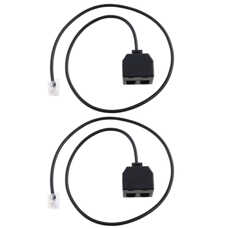 eMagTech Lot de 2 adaptateurs de formation téléphonique en Y RJ9 4P4C - Répartiteur de tête en cristal compatible avec Cisco - C