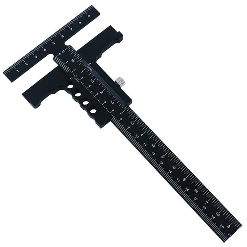 Pinafresa Jauge de traçage pour le travail du bois, jauge de traçage en alliage d'aluminium, rail de traçage, de mesure, de marq