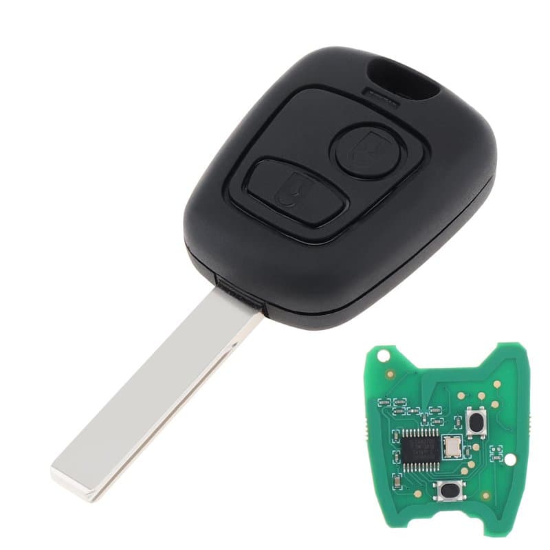 ePathChina® 433 MHz 2 Clé télécommande à 2 boutons avec puce PCF7961 et lame HU83 pour Citroën 73373067C/Peugeot 307 2000-2017