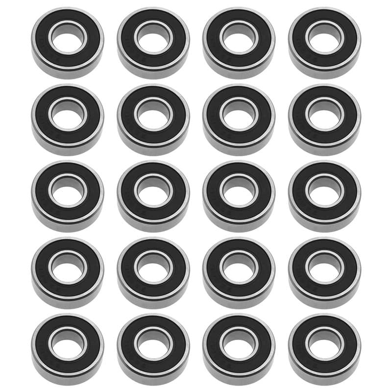 eMagTech 20pcs Double Joint en Caoutchouc Roulements à Billes à Gorge Profonde 698-2RS 8x19x6mm en Acier au Carbone pour Moteur