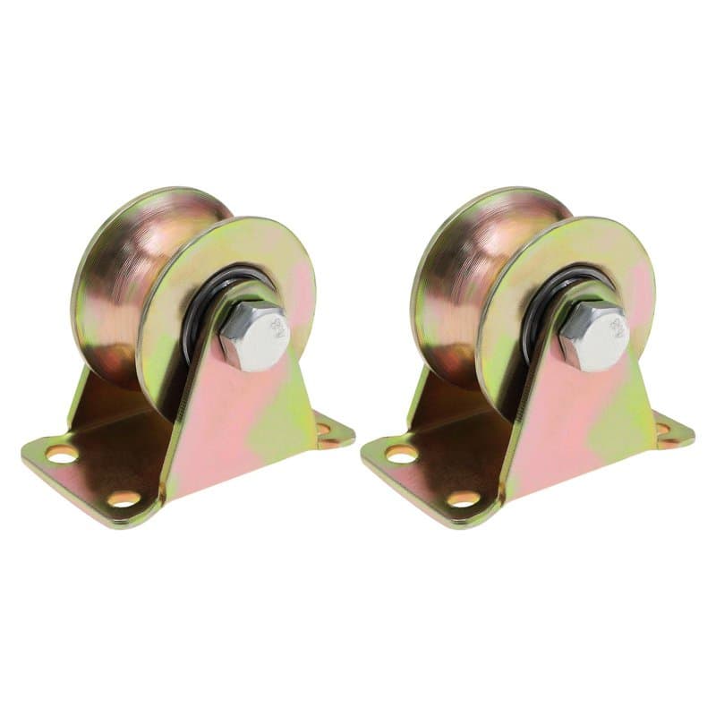 ECSiNG 2pcs Roue à Rainure en U Roulette Rigide Robuste en Acier pour Porte Coulissante 45# pour Capacité de Charge 270kg de Por