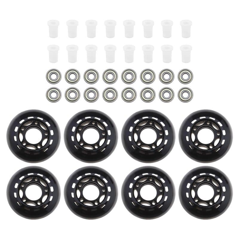 ECSiNG Lot de 8 roues de rollers en ligne 64 mm 82A avec roulements ABEC-7 Roues de patins à roulettes Roues stabilisatrices pou
