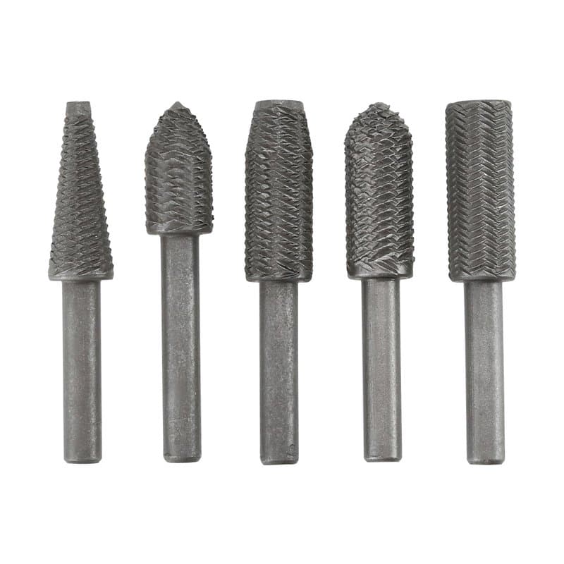 LT Easiyl 5 Pièces Lime Rotative en Acier Rapide Longueur 58.7mm Diamètre de La Poignée 6.2mm Embouts de Meuleuse Outils D'ébavu