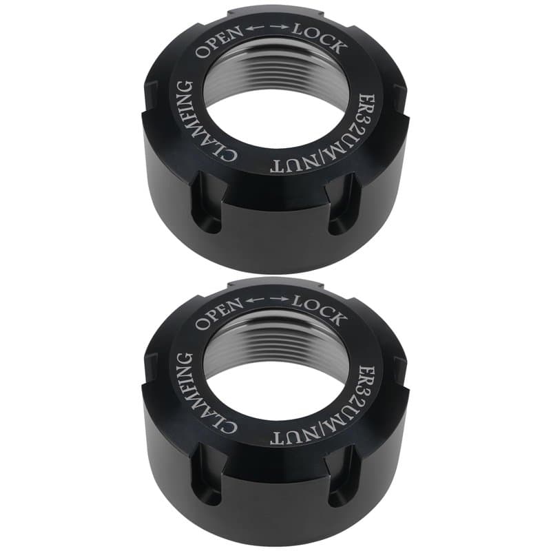 LT Easiyl Lot de 2pcs écrous de Serrage à Pince ER32 M40x1,5 Diamètre 49,5mm Ouverture 27mm pour Tours Porte-mandrin de Fraisage