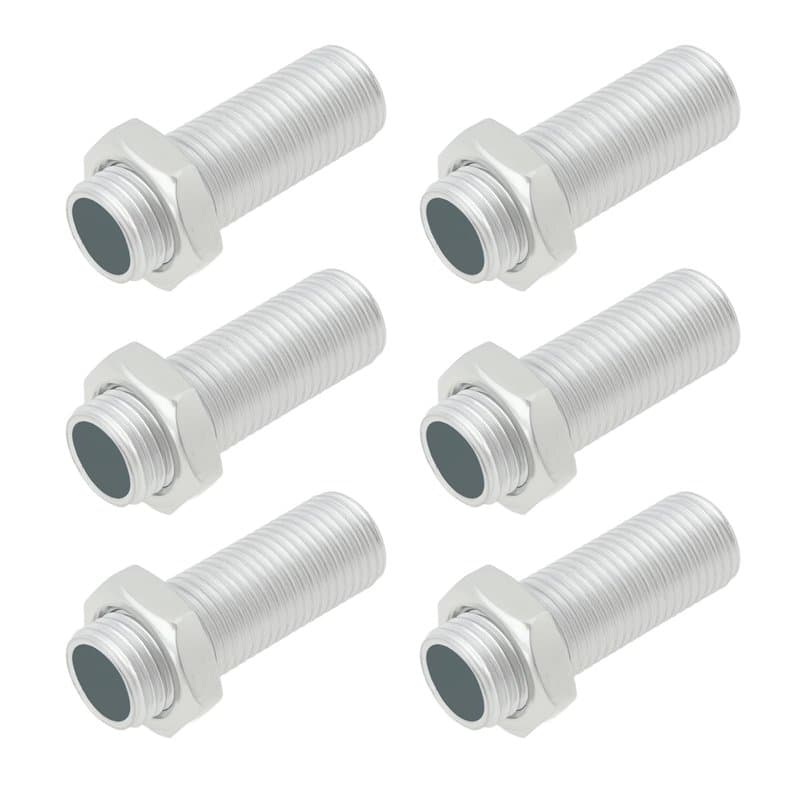 SG Store Lot de 6 Tiges d'extension Filetées avec 12 écrous M10 X 1 Longueur 30 mm pour Lampes Lustres Bougeoirs Et Autres Lampe