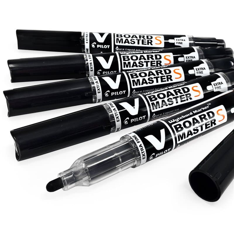 PILOT 10137 V Board Master Begreen Marqueur pointe conique extra fine tracé rechargeable encre liquidée 1,3 mm Noir