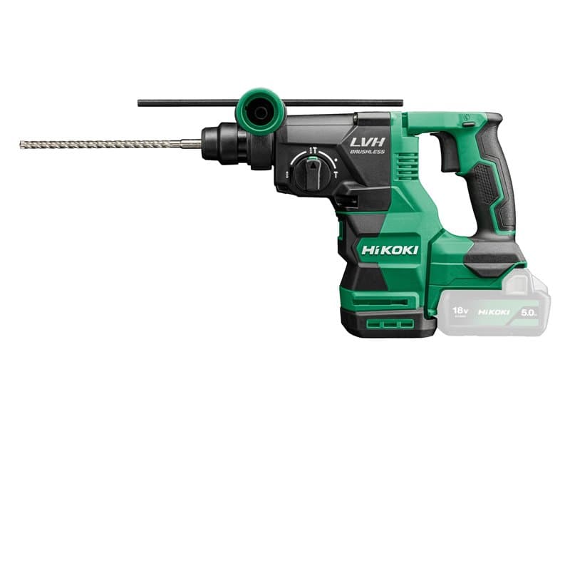 HIKOKI Akku Bohr- und Meißelhammer DH1826DA, Aufnahme: SDS-plus (18V, Leerlaufdrehzahl 0-4300 min-1,Schlagenergie: 3,2 J, Brushl