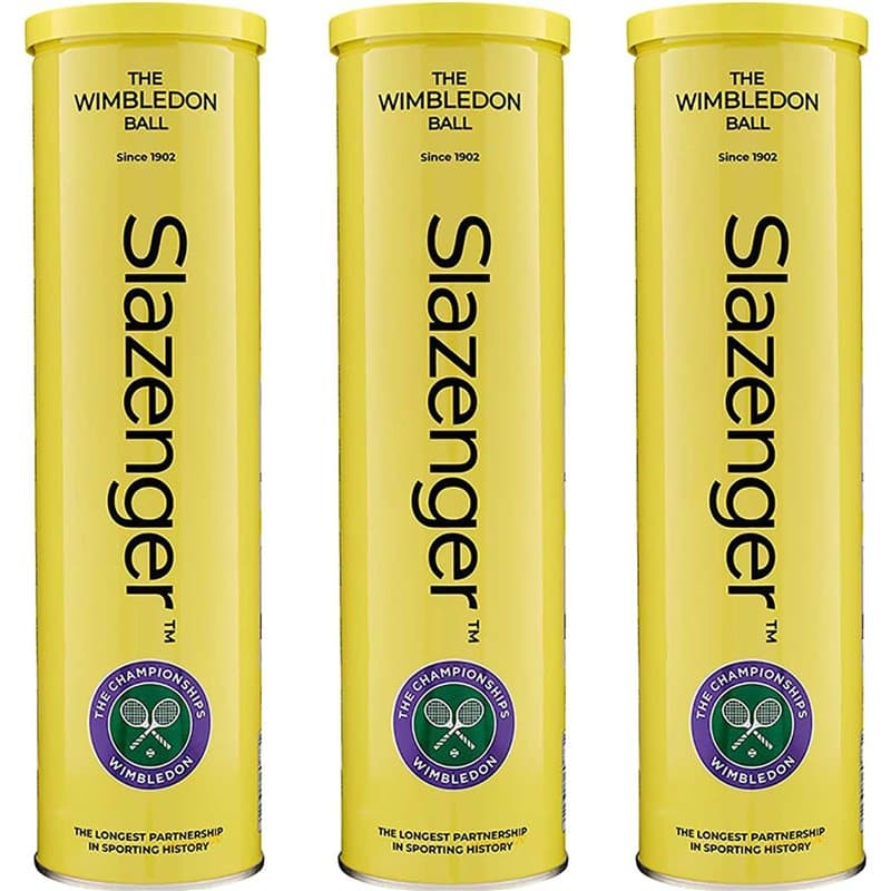 Slazenger WIMBLEDON Balles Tennis metal 12 Balles (3 x 4)
