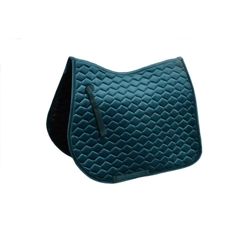 Rhinegold Tapis de Selle en Velours Hexagonal GP - Vert Paon
