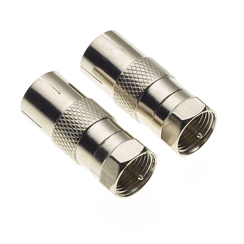 Adaptateur de connecteur TV Femelle vers mâle F, Adaptateur de Prise mâle vers Femelle anticorrosion, coupleur coaxial d'antenne
