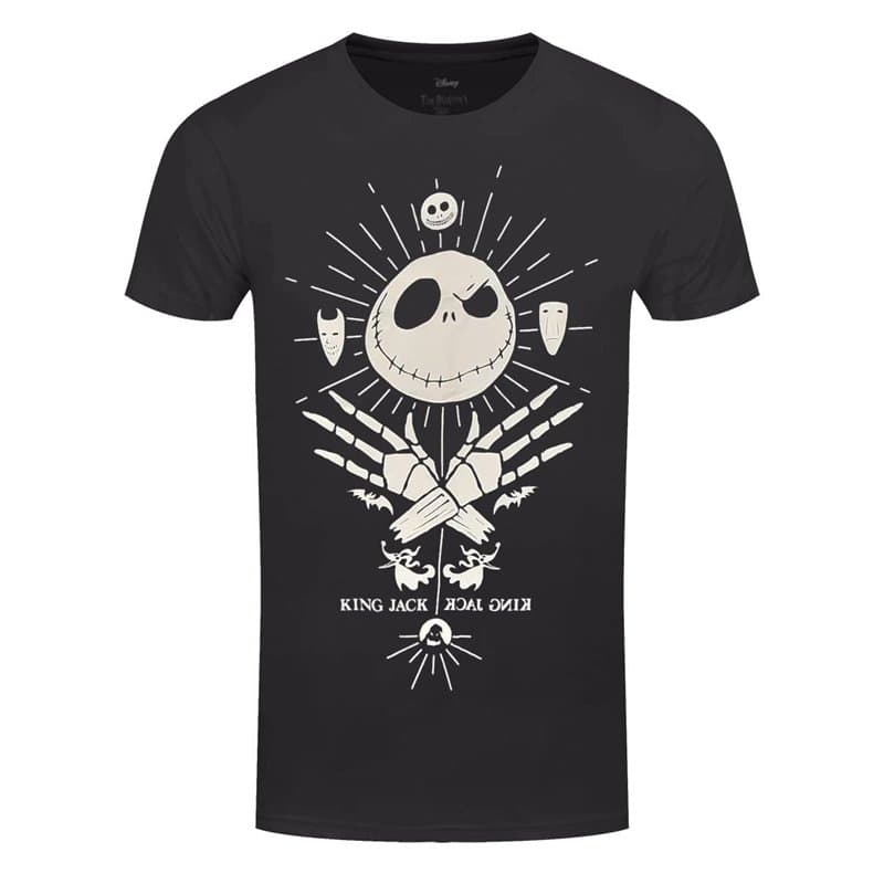 Nightmare Before Christmas The Homme Mystic Jack Acid Wash NBX T-Shirt Noir