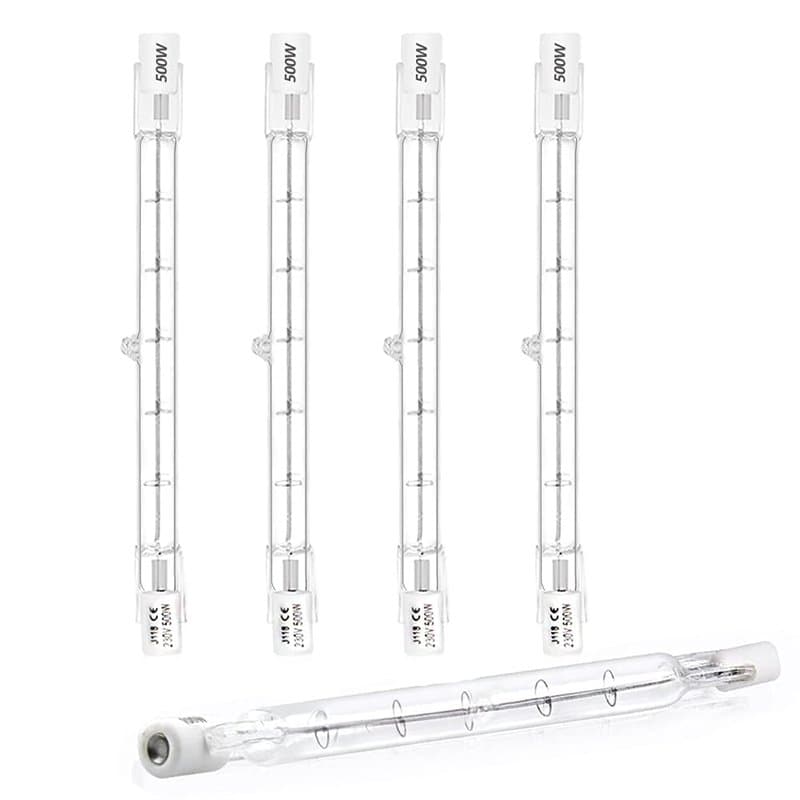 DoRight 500W R7s Ampoule Halogène 118mm Dimmable Blanc Chaud 2800K J118 Projecteur Halogène Linéaire AC 220-240V 11000lm Angle d