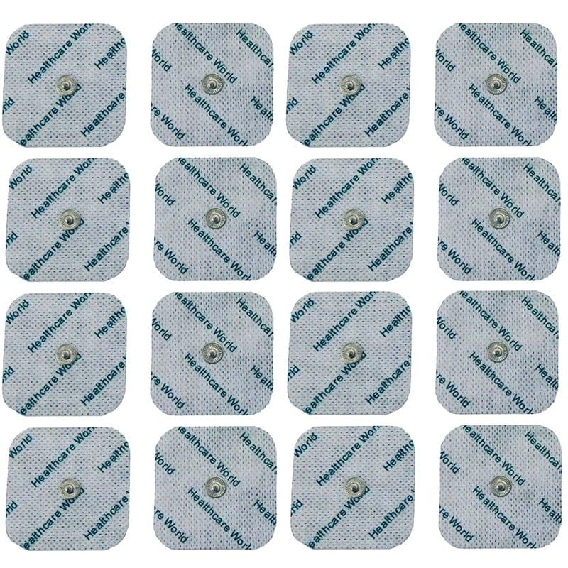 Électrodes Tens (16 pièces) Électrodes Auto-adhésives avec Connexion à Goujon compatibles avec Les Machines Sanitas, Beurer Tens