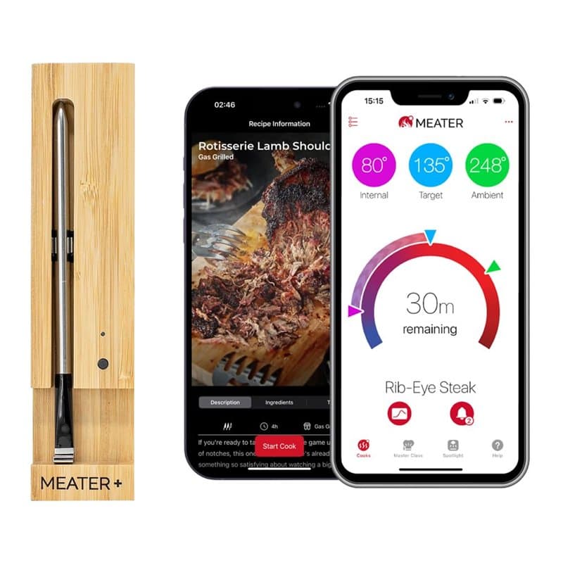 MEATER Plus | Jusqu'à 50m Longue Portée Thermomètre à Viande Intelligent Sans Fil Pour Gril, Four, Cuisine, Barbecue, Rôtissoire