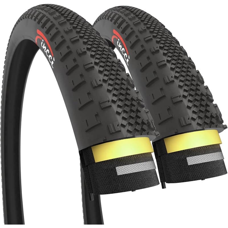 Fincci Gravel Pneus 700c x 38c - Paire Pliable Velo Tire 28 x 1.5 Pouces avec Protection Anti Crevaison 1mm - Pneu 40-622, 30 TP