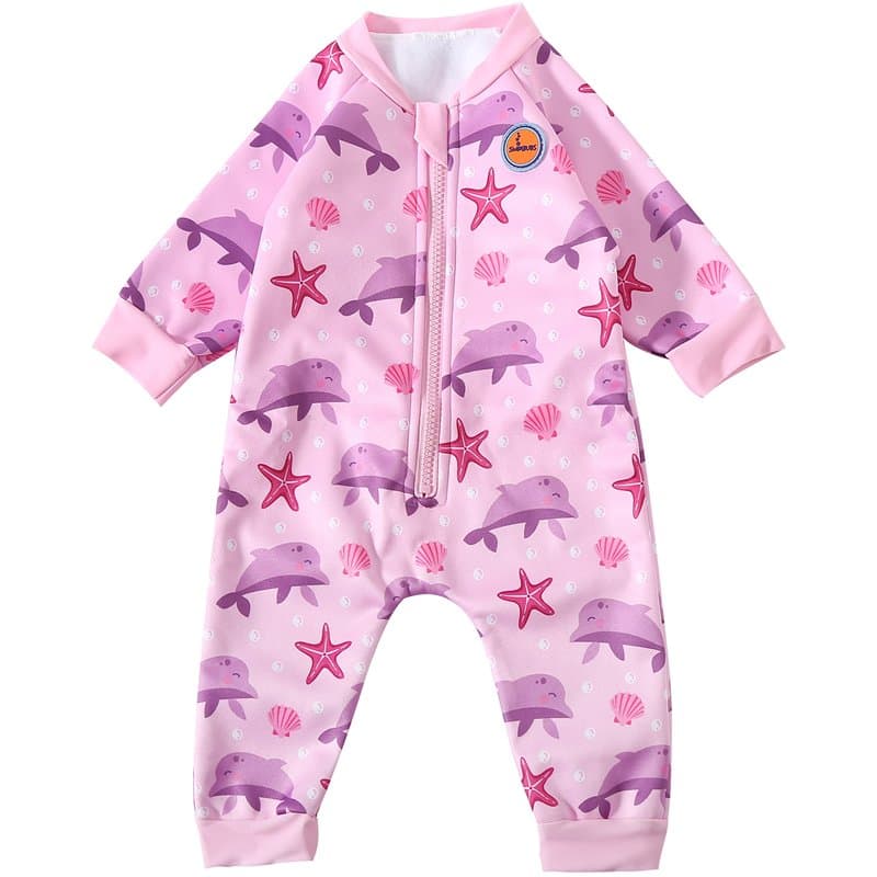 Swimbubs Combinaison de Natation Chaude pour bébé garçon avec Doublure en Polaire UPF50 Protection Solaire UPF 50 (0 à 3 Mois, D