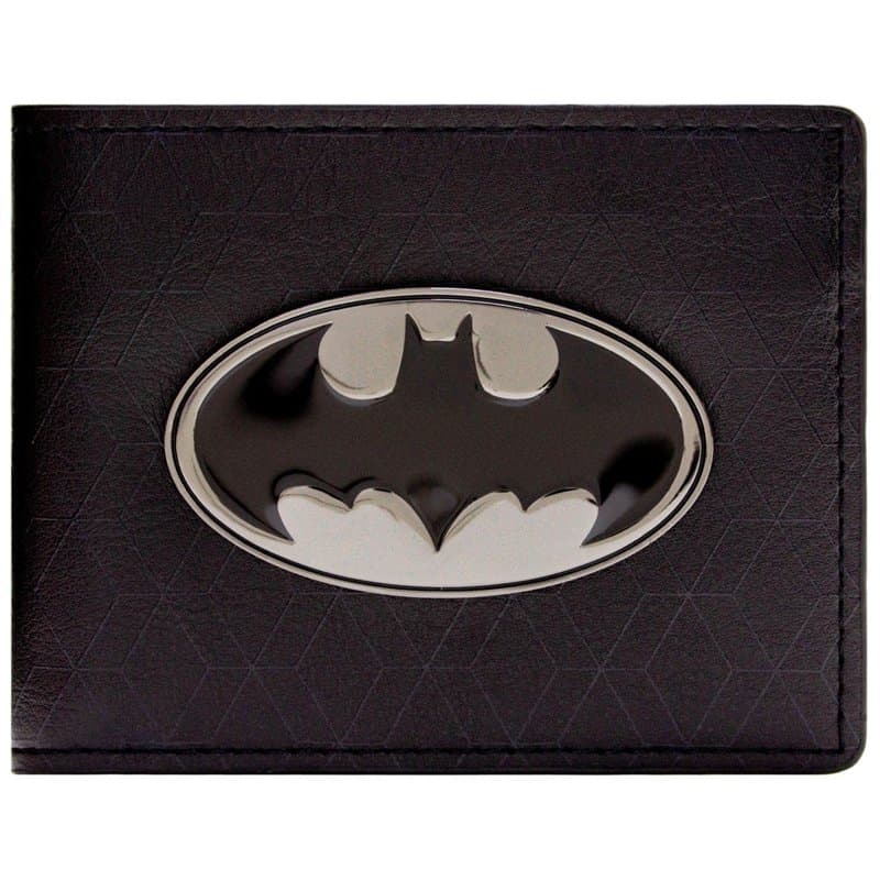 Batman to The Batmobile! Insigne en Métal Emblème de Chauve-Souris Portefeuille Bi-Fold Porte-Carte d'Identité & Porte-Carte, No