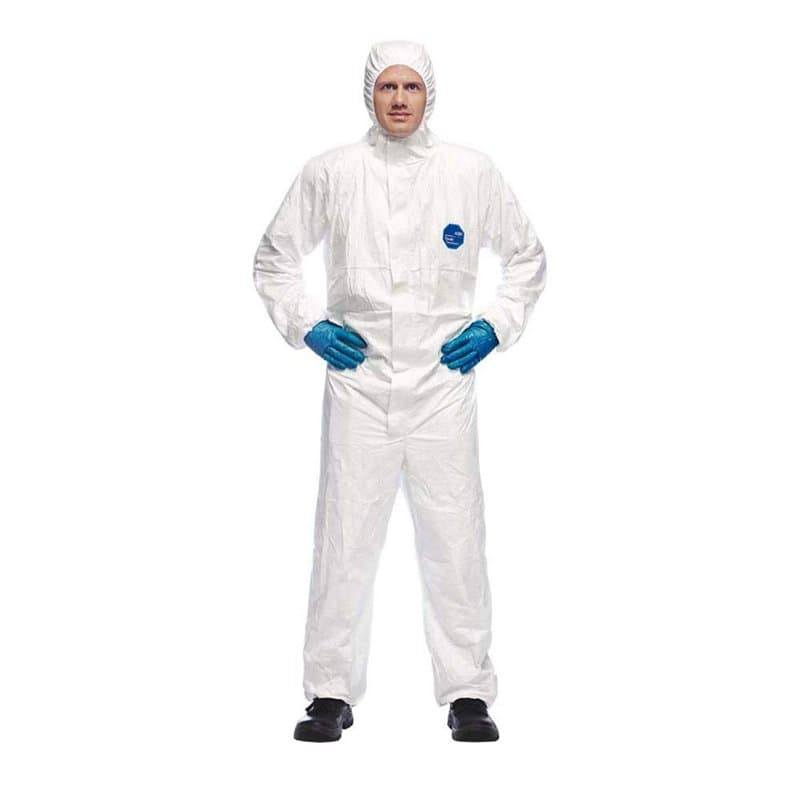 DuPont Tyvek 500 Xpert | Vêtement de Protection Chimique, à Capuche, Catégorie III, Type 5-B et 6-B | Robuste et Légère | Blanc