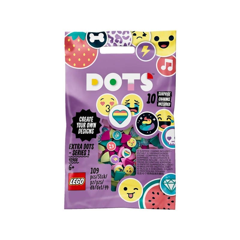 LEGO DOTS Tuiles de Décoration DOTS - Série 1, Kit de Fabrication de Bijoux, Loisir Créatif pour Fille et Garçon à Partir de 6 a