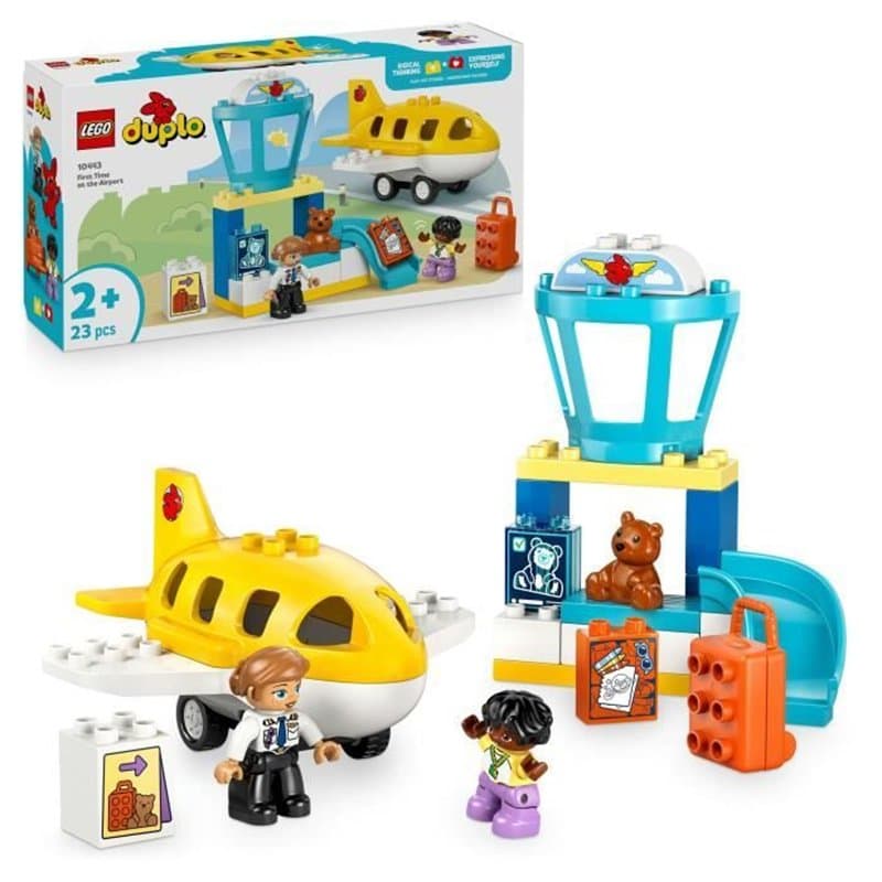 LEGO DUPLO Ma Ville 10443 Premiere Fois A l'Aéroport - Jouet De Construction Des 2 Ans
