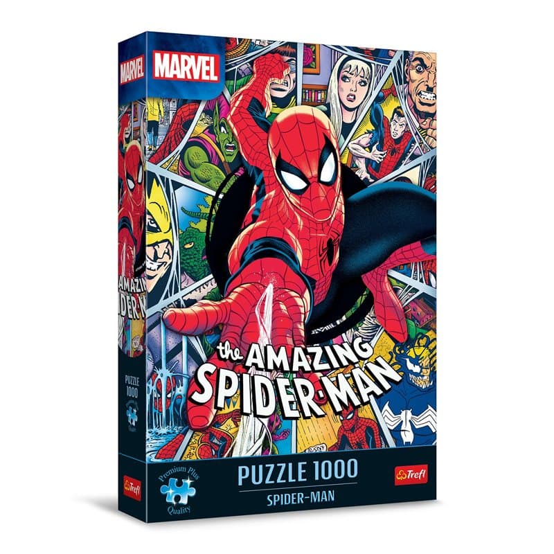 Trefl Premium Plus Quality - Puzzle Marvel : Spider-Man - 1000 pièces, Série de Puzzles avec Les Personnages Favoris, Pièces Par