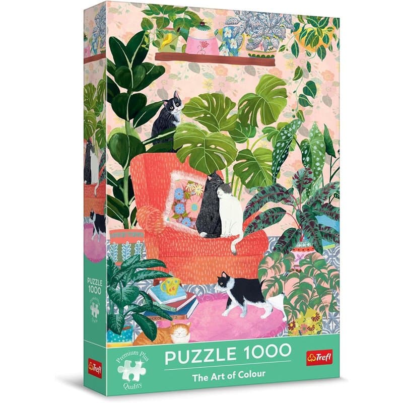 Trefl Premium Plus Quality - Puzzle The Art of Colour : on est Mieux à la Maison - 1000 pièces, Série Pleine de Couleurs, Pièces