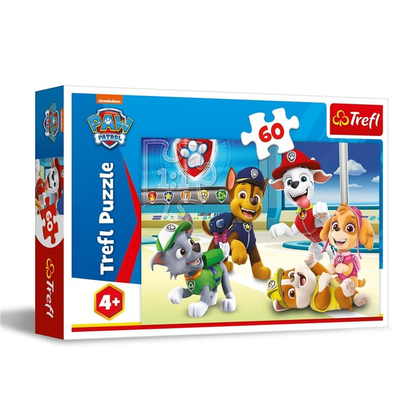 Trefl - Paw Patrol, Univers des Chiens - Puzzles 60 Pièces - Puzzle Coloré avec Personnages de Bande Dessinée, Divertissement Cr