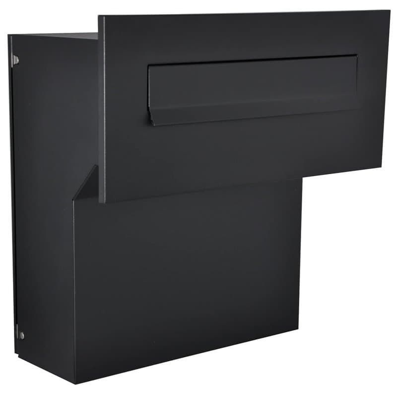 Boîte aux lettres encastrable - Noir mat - C4 190-260 mm - 3 clés - RAL
