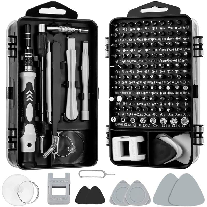 Retoo Lot de 115 en 1 Tournevis de Précision en acier, mini outil de réparation pour électronique, ordinateur portable, smartpho
