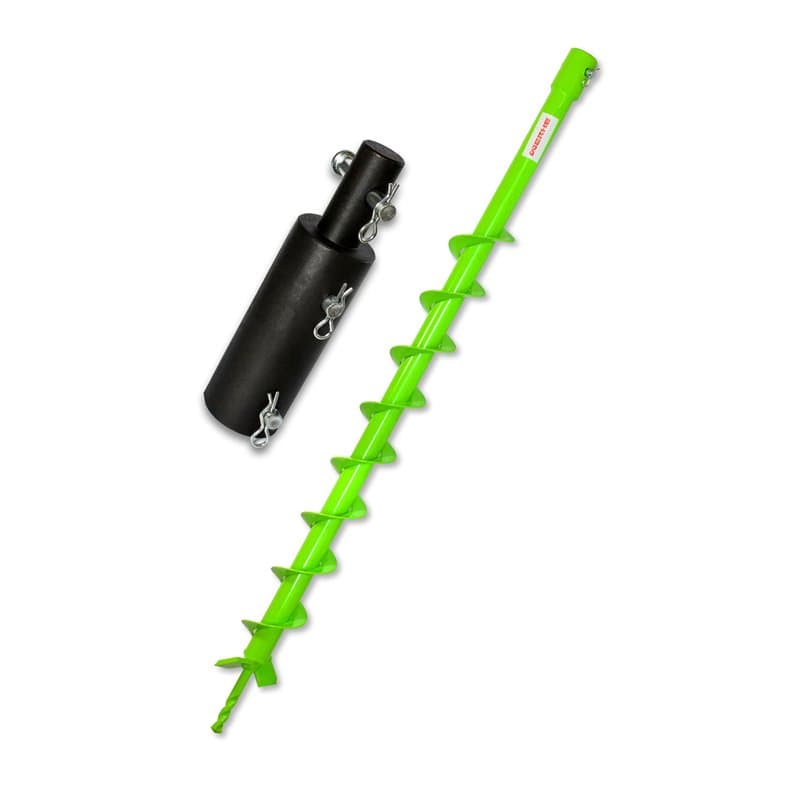 WERHE tarières pour foreuse avec adaptateur 25mm à 20mm ⌀50 mm, longueur 80cm - tarières pour puits, plantation d'arbres, tarièr