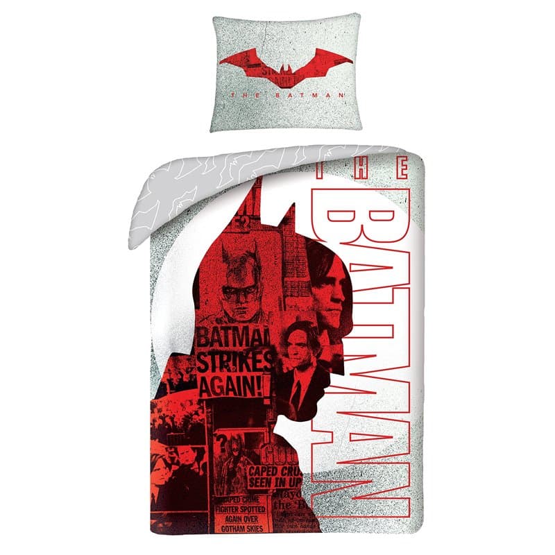 Halantex Parure de lit Batman, 140 x 200 cm + 70 x 90 cm, 100 % coton