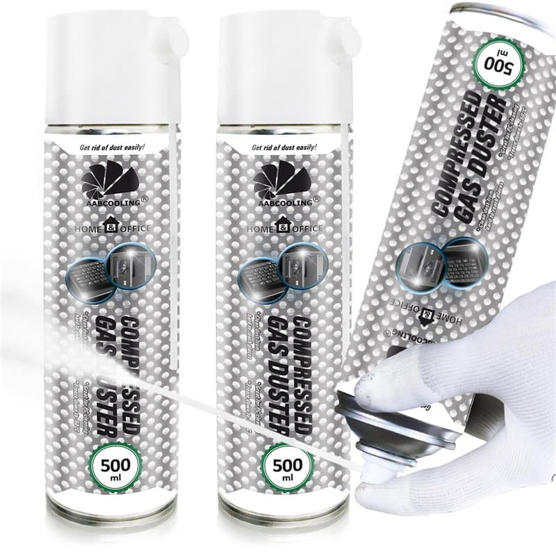 AABCOOLING Bombe Froid, Sprays nettoyants pour moteur Home&Office Gas Duster 500ml - 2 Pièces - Spray de Congélation, Bombe air