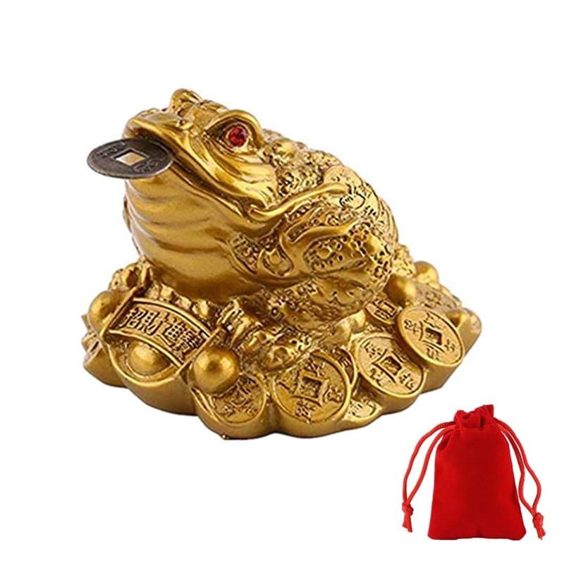WYMAODAN Pièce de Monnaie Grenouille Porte-Bonheur, pièce de Monnaie Crapaud Feng Shui Porte-Bonheur Chinois pour Cadeau de déco