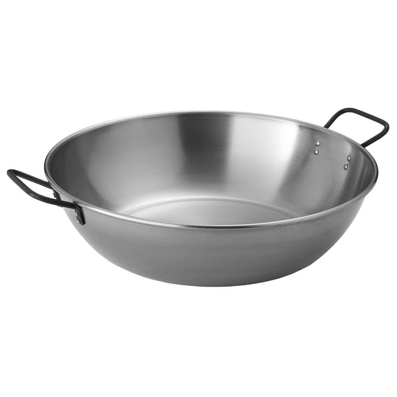 MUURIKKA Poêle Wok en acier 50 cm pour barbecue, camping, gaz, électrique, feu ouvert
