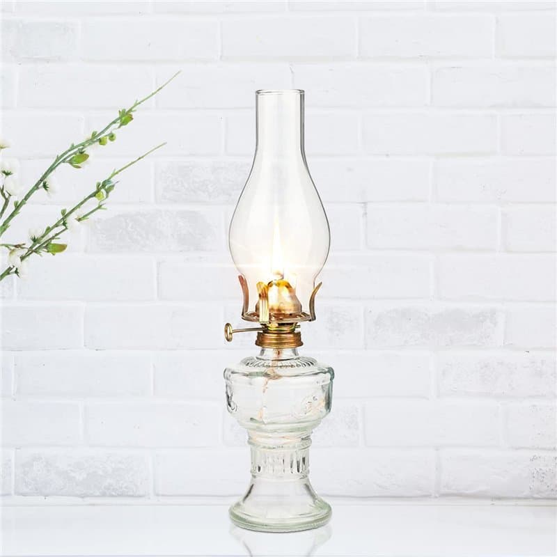 32 cm Verre kérosène Lampe Lampe à Huile Verre Classique rétro décoration de la Maison Lampe de Mariage Vacances décoration Lamp