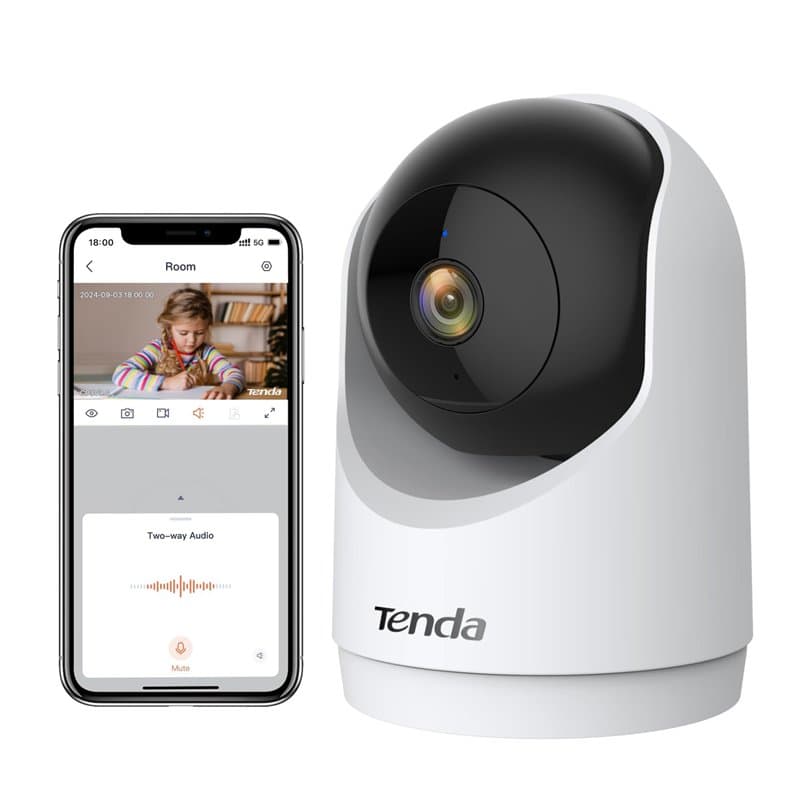 Tenda Caméra intérieure 3MP : WiFi 6 Rapide et Stable, 355°/70°, croisière Auto, Audio bidirectionnel, détection Humaine/Mouveme