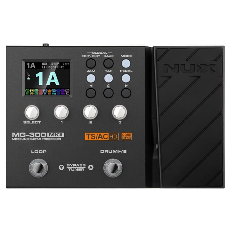 NUX | MG-300 mkII Pédale multi-effets pour guitare | Modélisation d'amplis, interface audio USB, pédale d'expression, SIM IR Cab