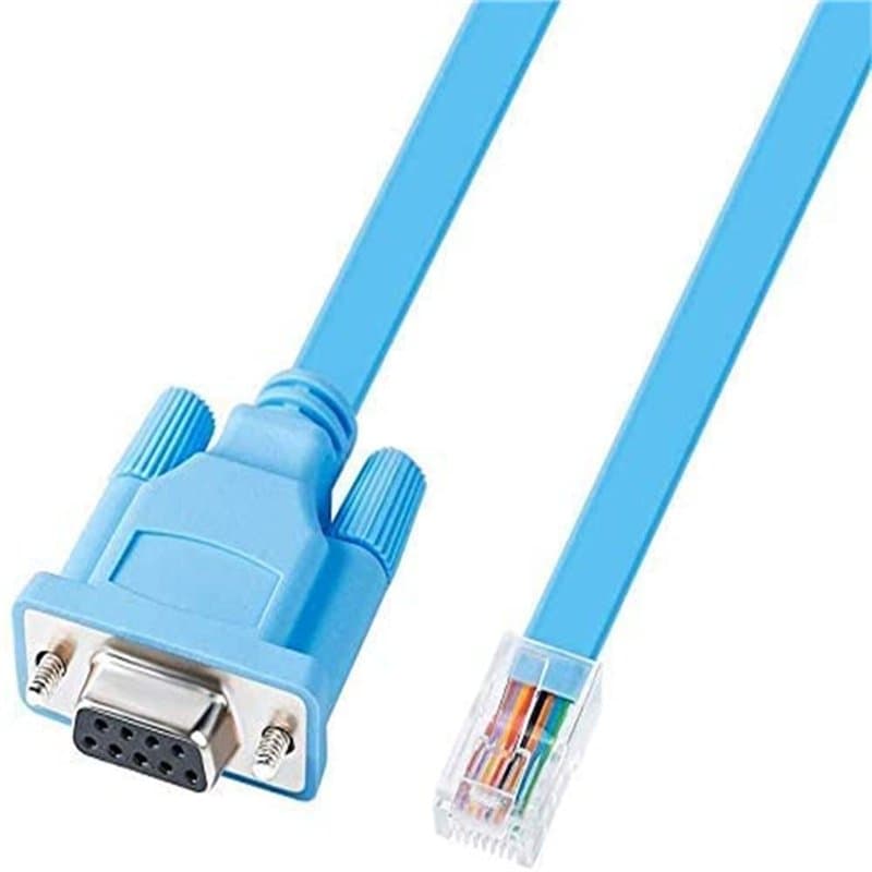 DTech Câble de console RJ45 vers RS232 9 broches DB9 femelle vers RJ45 Ethernet Cisco Device Management Serial Adapte(1,8 m/6 pi