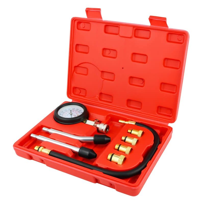 Awsuc Testeur de compression, testeur de bougie d'allumage, kit d'outils de manomètre pour tester moto, voiture, moteur hors-bor