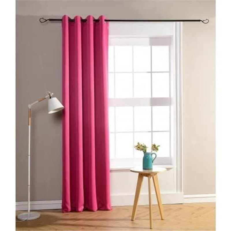 HOMEROKK Lot de 2 Rideaux Occultants 100% Polyester (Fuchsia, 140 X 260 cm)